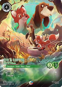 Tod & Copper - Best of Friends (Enchanted) (236/204) Holofoil - Attack of the Vine