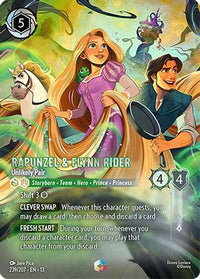 Rapunzel & Flynn Rider - Unlikely Pair (Enchanted) (239/204) Holofoil - Attack of the Vine