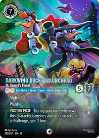 Darkwing Duck & Launchpad - St. Canard's Finest (Enchanted) (242/204) Holofoil - Attack of the Vine