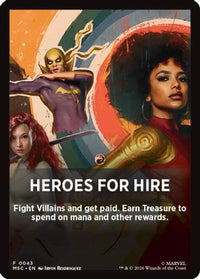 Heroes For Hire Theme Card -  (MSC-043) - Commander: Marvel Super Heroes