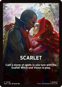 Scarlet Theme Card -  (MSC-049) - Commander: Marvel Super Heroes