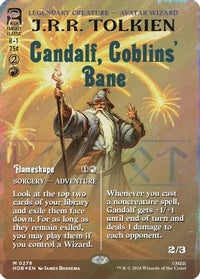 Gandalf, Goblins' Bane (Borderless) (Surge Foil) -  Foil (HOB-278) - The Hobbit