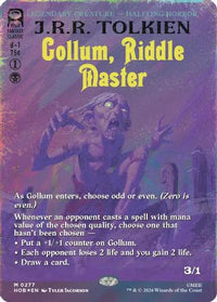 Gollum, Riddle Master (Borderless) (Surge Foil) -  Foil (HOB-277) - The Hobbit