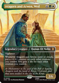 Aragorn and Arwen, Wed (Borderless) -  Foil (HOC-028) - The Hobbit: Eternal-Legal