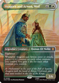 Aragorn and Arwen, Wed (Borderless) (Surge Foil) -  Foil (HOC-068) - The Hobbit: Eternal-Legal
