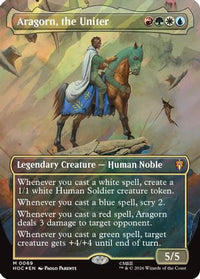 Aragorn, the Uniter (Borderless) (Surge Foil) -  Foil (HOC-069) - The Hobbit: Eternal-Legal