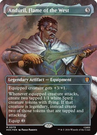 Anduril, Flame of the West (Borderless) (Surge Foil) -  Foil (HOC-079) - The Hobbit: Eternal-Legal
