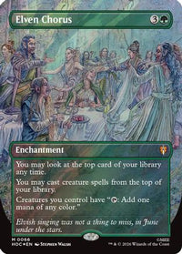 Elven Chorus (Borderless) (Surge Foil) -  Foil (HOC-066) - The Hobbit: Eternal-Legal