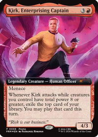 Kirk, Enterprising Captain (Extended Art) -  Foil (MEDIA-006) - Media Promos