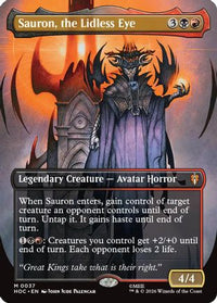 Sauron, the Lidless Eye (Borderless) -  Foil (HOC-037) - The Hobbit: Eternal-Legal