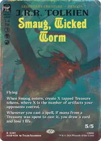 Smaug, Wicked Worm (Borderless) (Surge Foil) -  Foil (HOB-281) - The Hobbit