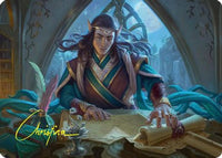 Elrond, Moon-Reader Art Card (Gold-Stamped Signature) -  (ASHOB-009) - Art Series: The Hobbit