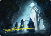 Uncover the Moon-Letters Art Card (Gold-Stamped Signature) -  (ASHOB-013) - Art Series: The Hobbit