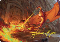Smaug's Fury Art Card (Gold-Stamped Signature) -  (ASHOB-018) - Art Series: The Hobbit