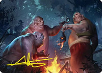 Tom, Bert, and William Art Card (Gold-Stamped Signature) -  (ASHOB-025) - Art Series: The Hobbit