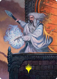 Saruman of Many Colors Art Card (Gold-Stamped) -  (ASHOB-035) - Art Series: The Hobbit