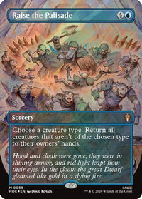Raise the Palisade (Borderless) (Surge Foil) -  Foil (HOC-058) - The Hobbit: Eternal-Legal