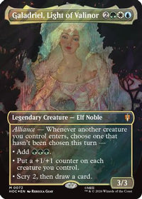 Galadriel, Light of Valinor (Borderless) (Surge Foil) -  Foil (HOC-072) - The Hobbit: Eternal-Legal