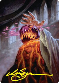 Palantir of Orthanc Art Card (Gold-Stamped Signature) -  (ASHOB-037) - Art Series: The Hobbit