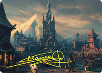 Lake-town Art Card (Gold-Stamped Signature) -  (ASHOB-024) - Art Series: The Hobbit