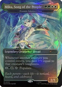 Miku, Song of the People - Trostani, Selesnya's Voice (Display Commander) - Thick Stock -  Foil (SLD-2443) - Secret Lair Drop Series