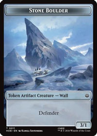 Stone Boulder // Bear Double-Sided Token -  Foil (HOB-11 // 7) - The Hobbit