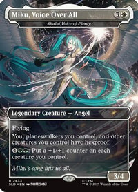 Miku, Voice Over All - Shalai, Voice of Plenty -  Foil (SLD-2433) - Secret Lair Drop Series