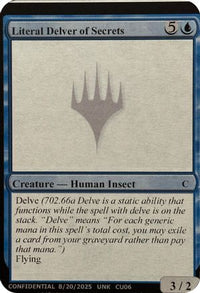 Literal Delver of Secrets -  (UNK-) - Un-Known Event Playtest Cards