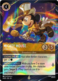 Mickey Mouse - Amber Champion (6) Holofoil - Disney Lorcana Promo Cards