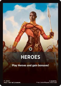 Heroes Theme Card -  (MSC-001) - Commander: Marvel Super Heroes