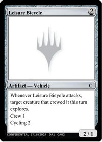 Leisure Bicycle -  (UNK-) - Un-Known Event Playtest Cards
