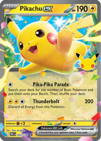 Pikachu ex (053/128) [ME 30th Celebration] Holofoil - Double Rare