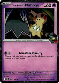 Team Rocket's Mimikyu (Cosmos Holo) (097/217) [Blister Exclusives] Holofoil - Uncommon
