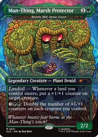 Man-Thing, Marsh Protector - Bristly Bill, Spine Sower -  Foil (SLD-2621) - Secret Lair Drop Series