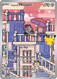 Galarian Meowth (141/128) [ME 30th Celebration] Holofoil - Illustration Rare