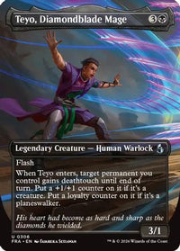 Teyo, Diamondblade Mage (Borderless) -  Foil (FRA-306) - Reality Fracture