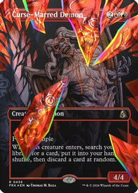 Curse-Marred Demon (Borderless) (Facet Foil) -  Foil (FRA-456) - Reality Fracture