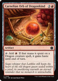 Carnelian Orb of Dragonkind -  (FDC-143) - Commander: Foundations