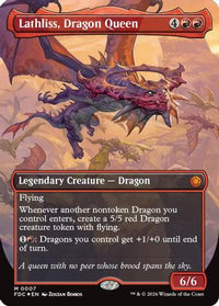 Lathliss, Dragon Queen (Borderless) -  Foil (FDC-007) - Commander: Foundations