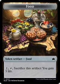 Food // Clue Token Double-Sided Token -  Foil (SOS-27 // 14) - Secrets of Strixhaven