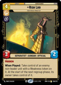 Rish Loo - Traitorous Minister (200/272) - Homeworlds