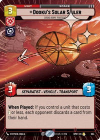 Dooku's Solar Sailer - Droid Army Portent (Hyperspace Foil) (664) - Homeworlds Foil