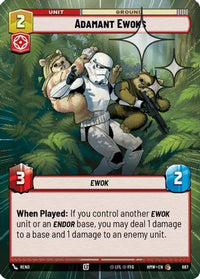 Adamant Ewoks (Hyperspace Foil) (687) - Homeworlds Foil