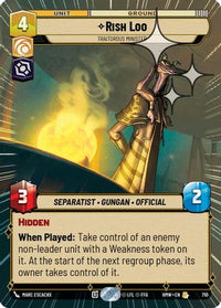Rish Loo - Traitorous Minister (Hyperspace Foil) (710) - Homeworlds Foil