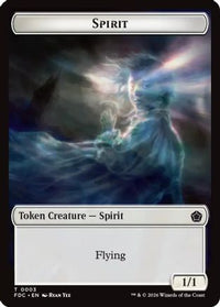Spirit // Clue Double-Sided Token -  (FDC-3 // 13) - Commander: Foundations