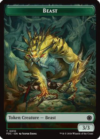 Beast // Phyrexian Beast Double-Sided Token -  (FDC-10 // 11) - Commander: Foundations