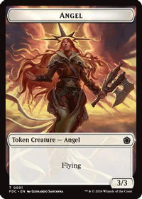 Angel (0001) // Angel (0002) Double-Sided Token -  (FDC-1 // 2) - Commander: Foundations