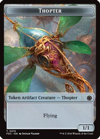 Thopter // The Monarch Double-Sided Token -  (FDC-15 // 17) - Commander: Foundations
