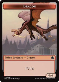 Dragon (0009) // Treasure Double-Sided Token -  (FDC-9 // 16) - Commander: Foundations