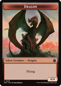 Dragon (0007) // Treasure Double-Sided Token -  (FDC-7 // 16) - Commander: Foundations